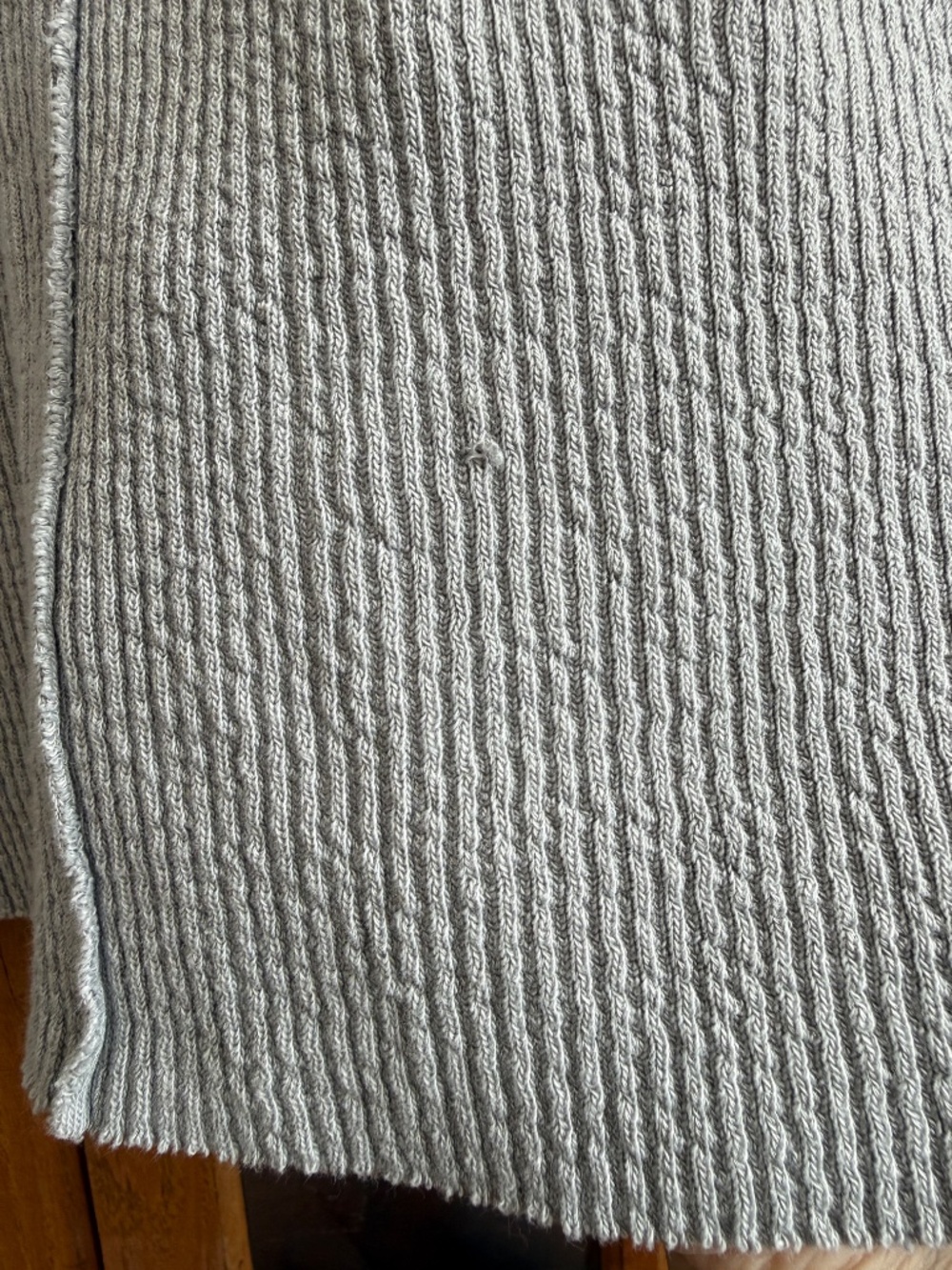 Aerie Wonder Textured V-Neck Sweatshirt Grey Size M - Picture 6 of 8